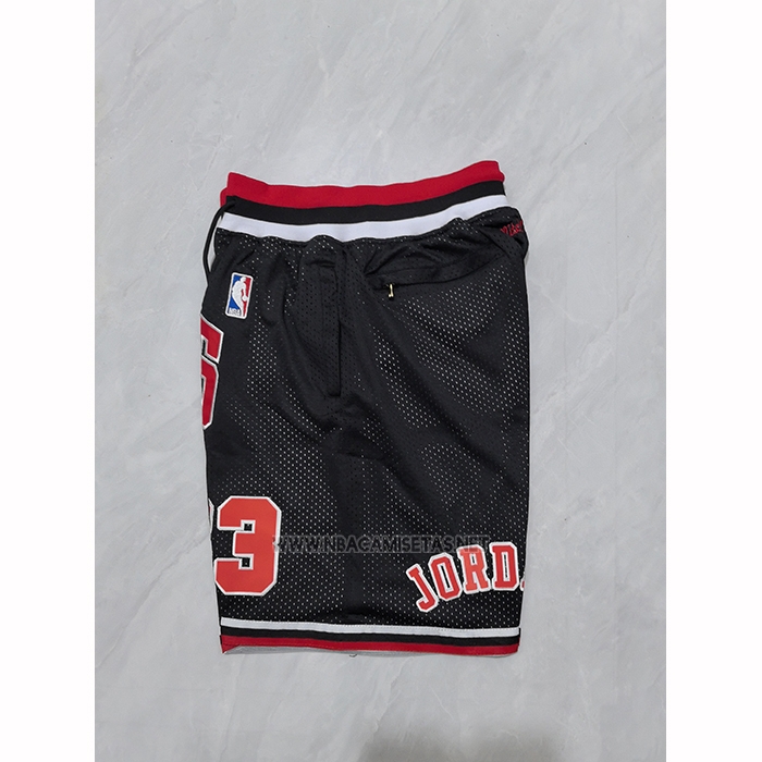 Pantalone Chicago Bulls Mitchell & Ness Just Don 1997-98 Negro